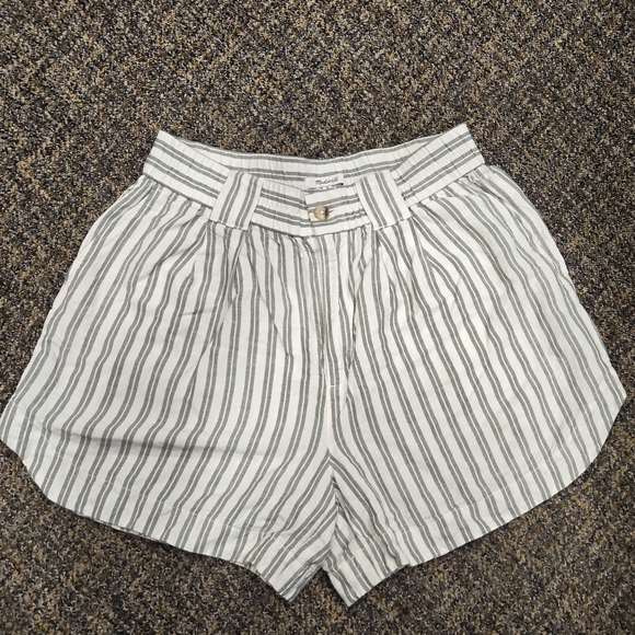 Madewell Pants - Madewell‎ High Waist White and Gray Shorts
